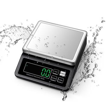 Emperor DH-8903 водоустойчива кухненска везна, 1 кг/0,1 г–15 кг/1 г, 304 неръждаема стомана, DC зареждане, многофункционална електронна везна