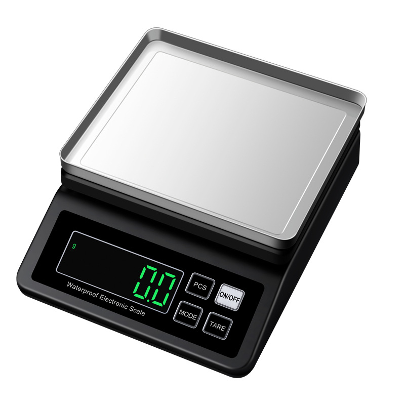 Emperor DH-8903 водоустойчива кухненска везна, 1 кг/0,1 г–15 кг/1 г, 304 неръждаема стомана, DC зареждане, многофункционална електронна везна