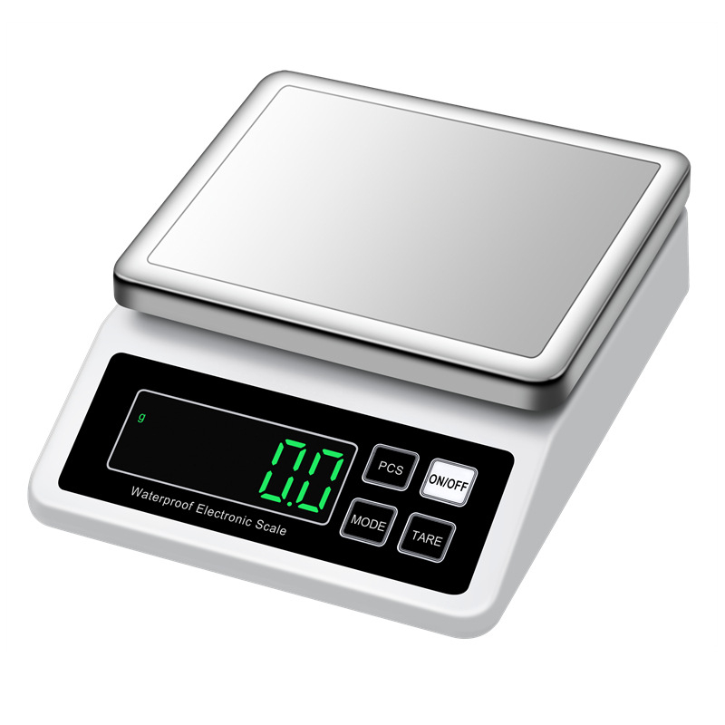 Emperor DH-8903 водоустойчива кухненска везна, 1 кг/0,1 г–15 кг/1 г, 304 неръждаема стомана, DC зареждане, многофункционална електронна везна