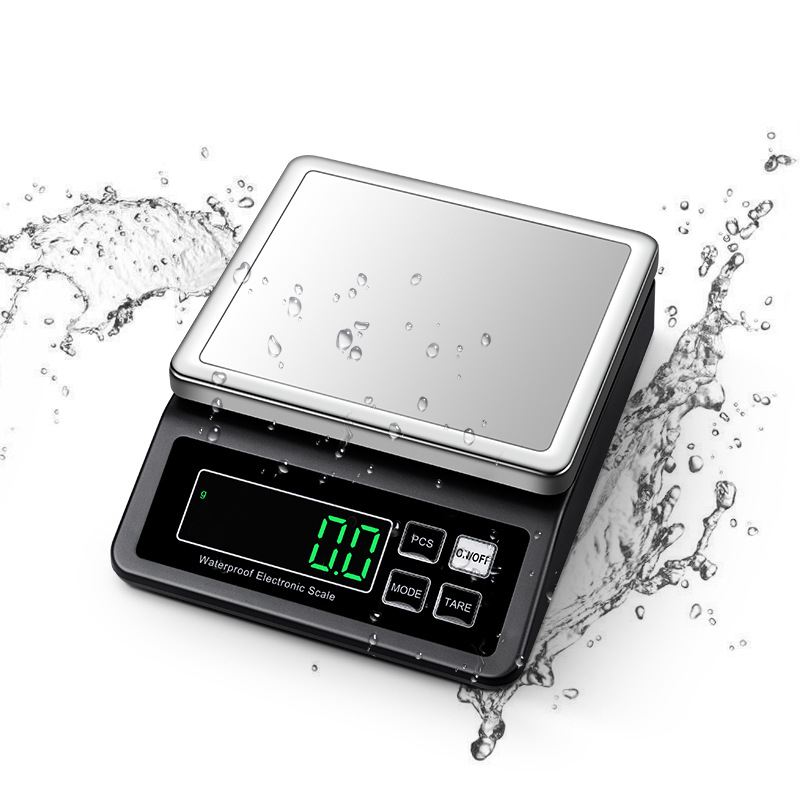 Emperor DH-8903 водоустойчива кухненска везна, 1 кг/0,1 г–15 кг/1 г, 304 неръждаема стомана, DC зареждане, многофункционална електронна везна