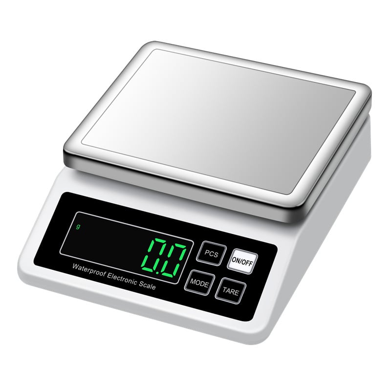 Emperor DH-8903 водоустойчива кухненска везна, 1 кг/0,1 г–15 кг/1 г, 304 неръждаема стомана, DC зареждане, многофункционална електронна везна