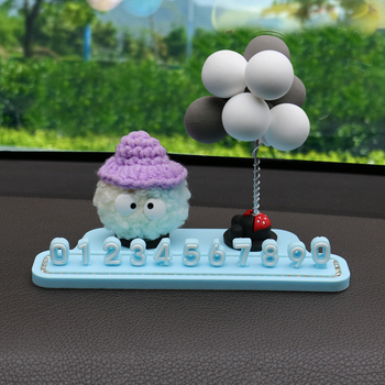 Carte temporară de parcare cu număr de telefon — decor interior auto 4D DIY, model 9272-02, PVC