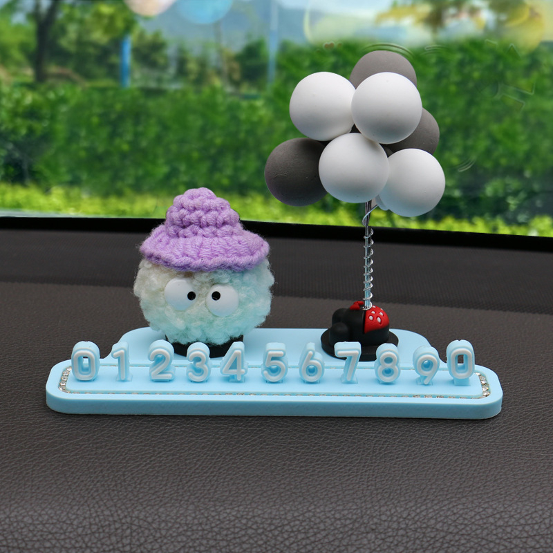 Carte temporară de parcare cu număr de telefon — decor interior auto 4D DIY, model 9272-02, PVC