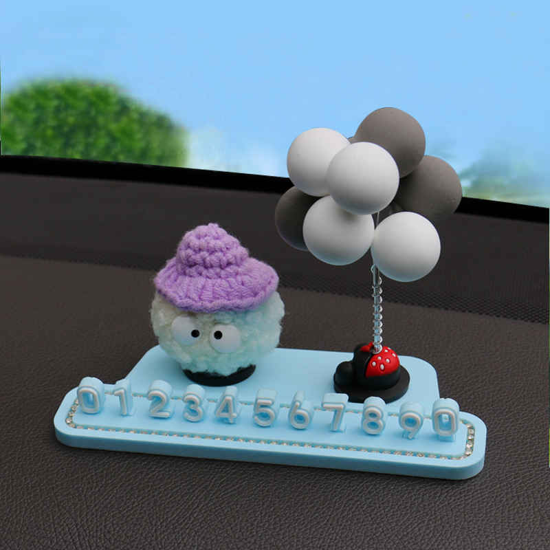 Carte temporară de parcare cu număr de telefon — decor interior auto 4D DIY, model 9272-02, PVC