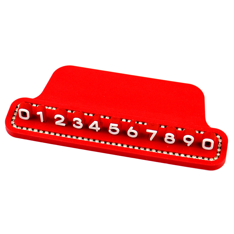 Carte temporară de parcare cu număr de telefon — decor interior auto 4D DIY, model 9272-02, PVC