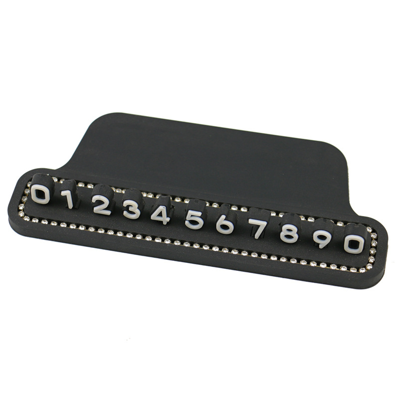 Carte temporară de parcare cu număr de telefon — decor interior auto 4D DIY, model 9272-02, PVC