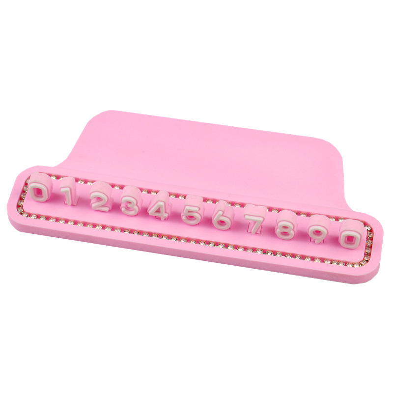 Carte temporară de parcare cu număr de telefon — decor interior auto 4D DIY, model 9272-02, PVC