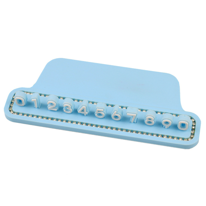 Carte temporară de parcare cu număr de telefon — decor interior auto 4D DIY, model 9272-02, PVC