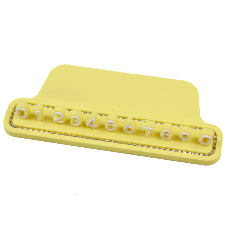 Carte temporară de parcare cu număr de telefon — decor interior auto 4D DIY, model 9272-02, PVC