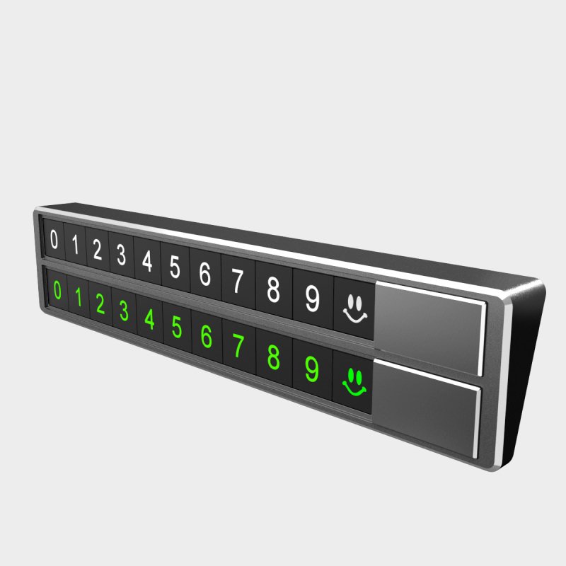 Xunhao placă de parcare temporară ascunsă, metal, model XH-TC105, etichetă privată licențiată