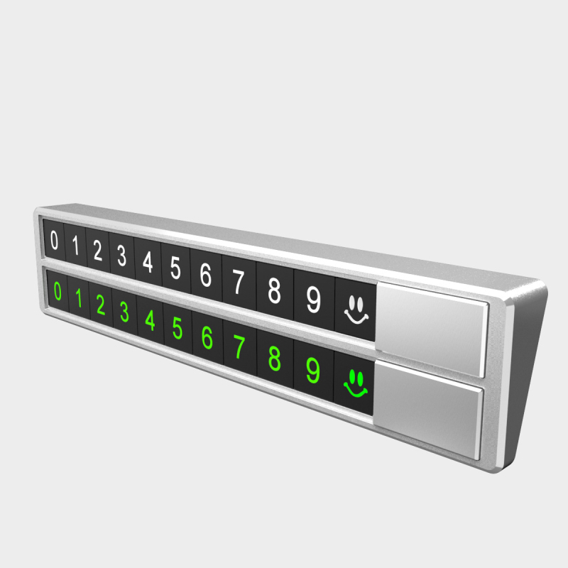 Xunhao placă de parcare temporară ascunsă, metal, model XH-TC105, etichetă privată licențiată