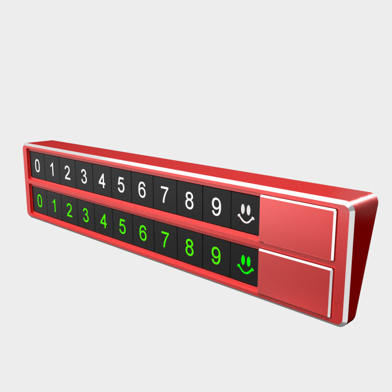 Xunhao placă de parcare temporară ascunsă, metal, model XH-TC105, etichetă privată licențiată