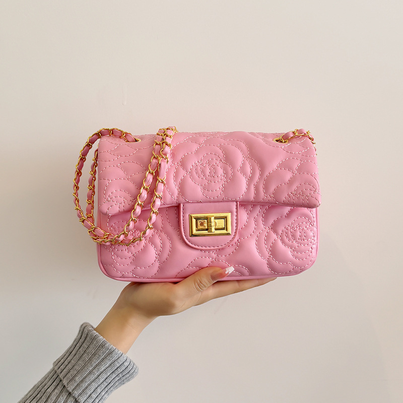 Príručná taška na rameno s horizontálnym štvorcovým tvarom, PU materiál, zámkové zapínanie, vnútorná kapsa na telefón, polyesterová podšívka, jednorramenná ramenná páska