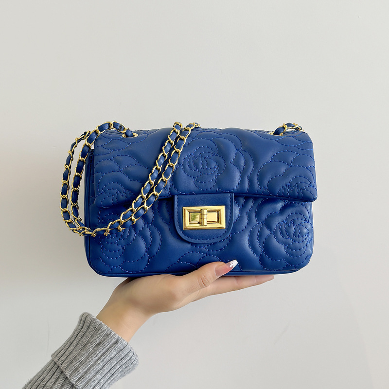 Príručná taška na rameno s horizontálnym štvorcovým tvarom, PU materiál, zámkové zapínanie, vnútorná kapsa na telefón, polyesterová podšívka, jednorramenná ramenná páska