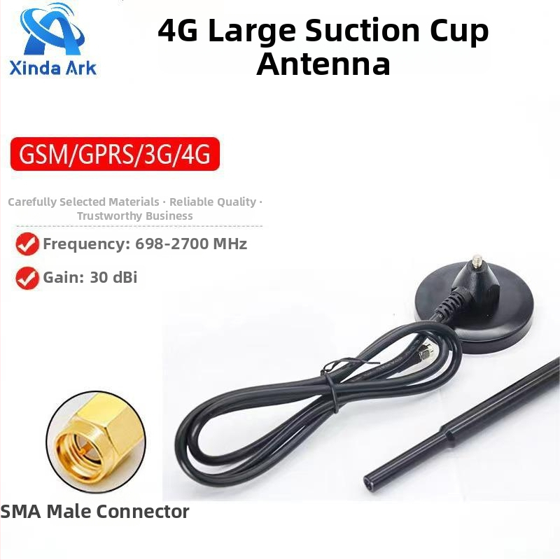 IoT anténa s prísavkou pre automat na predaj, plný pás 4G/LTE/3G/GSM/GPRS, zisk 30 dB, impedancia 50 Ω, SWR ≤ 1.5