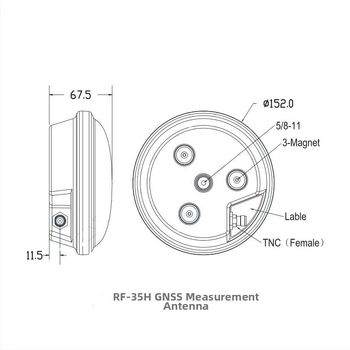 Námorná navigačná anténa GNSS RTK AG-30/35H, plnofrekvenčné GNSS, vysoká presnosť polohy, hlava tvaru hríbika