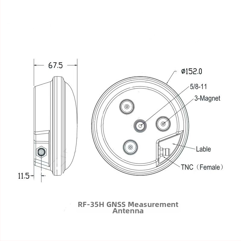 Námorná navigačná anténa GNSS RTK AG-30/35H, plnofrekvenčné GNSS, vysoká presnosť polohy, hlava tvaru hríbika