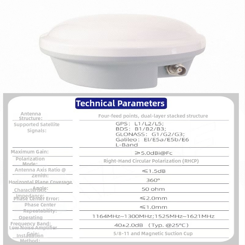 Námorná navigačná anténa GNSS RTK AG-30/35H, plnofrekvenčné GNSS, vysoká presnosť polohy, hlava tvaru hríbika