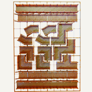 Set mikrolandskapu starovekej budovy – Plast, 3D tlač, Tvar: mikrolandskap starovekej budovy, Štýl: staroveké budovy, Balenie: v krabičke