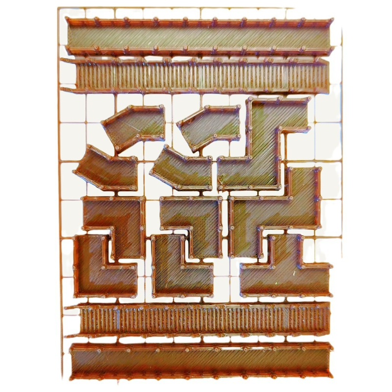 Set mikrolandskapu starovekej budovy – Plast, 3D tlač, Tvar: mikrolandskap starovekej budovy, Štýl: staroveké budovy, Balenie: v krabičke