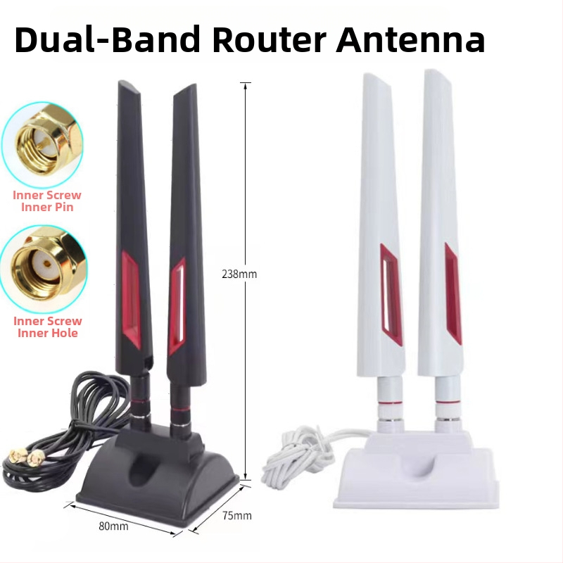 Dvojpásmová stolová anténa 2.4G/5.8G, omnidirektívna, pre WiFi 6 router, vysoký zisk