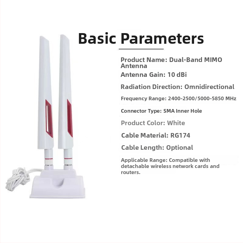 Dvojpásmová stolová anténa 2.4G/5.8G, omnidirektívna, pre WiFi 6 router, vysoký zisk