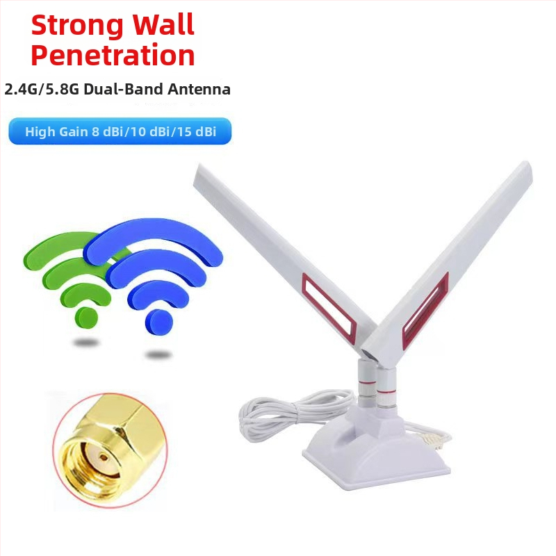 Dvojpásmová stolová anténa 2.4G/5.8G, omnidirektívna, pre WiFi 6 router, vysoký zisk