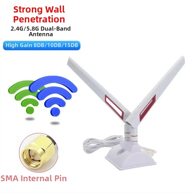 Dvojpásmová stolová anténa 2.4G/5.8G, omnidirektívna, pre WiFi 6 router, vysoký zisk