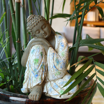 Buddha gradska statua, smolni zanati, sintetička smola, pastoralni stil, Zhuo Hua marka