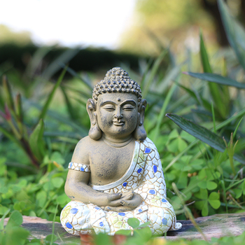 Buddha gradska statua, smolni zanati, sintetička smola, pastoralni stil, Zhuo Hua marka