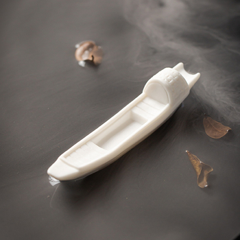 Decor ceramic de barcă – făcut manual, Zen pentru acvariu, micro peisaj