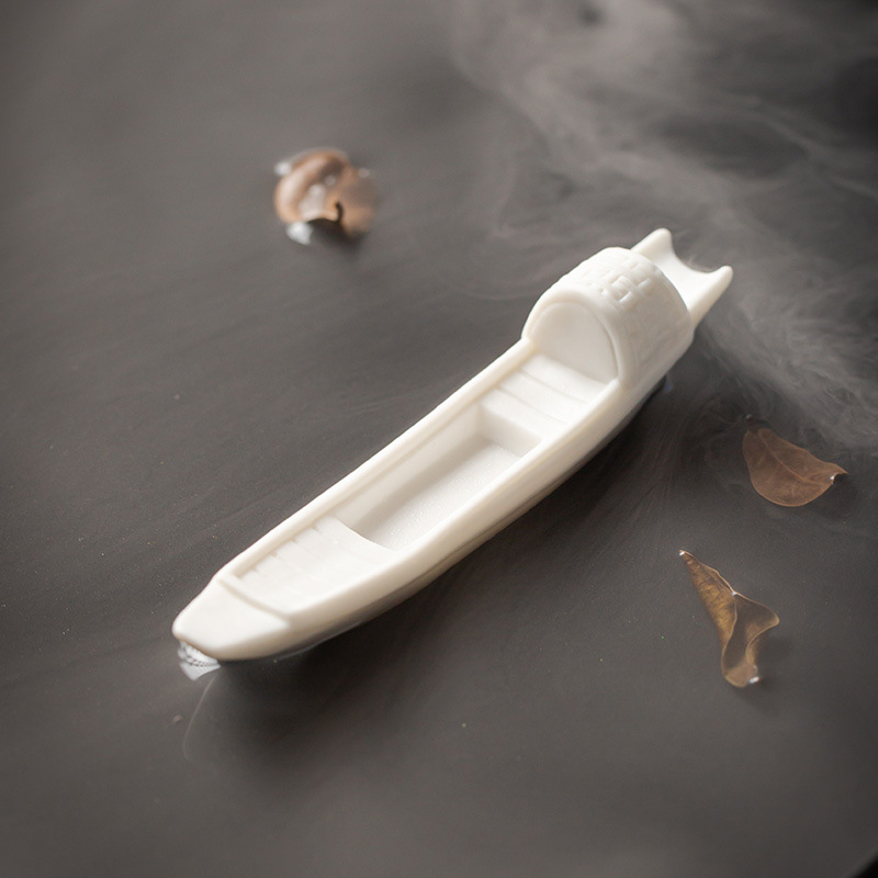 Decor ceramic de barcă – făcut manual, Zen pentru acvariu, micro peisaj