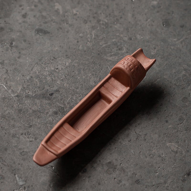 Decor ceramic de barcă – făcut manual, Zen pentru acvariu, micro peisaj