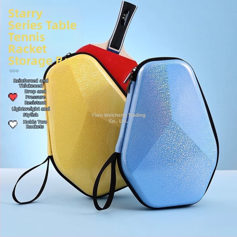 Pingpong raketes soma, ciets korpuss, liela ietilpība, dubultie nodalījumi raketēm (horizontāli un vertikāli)