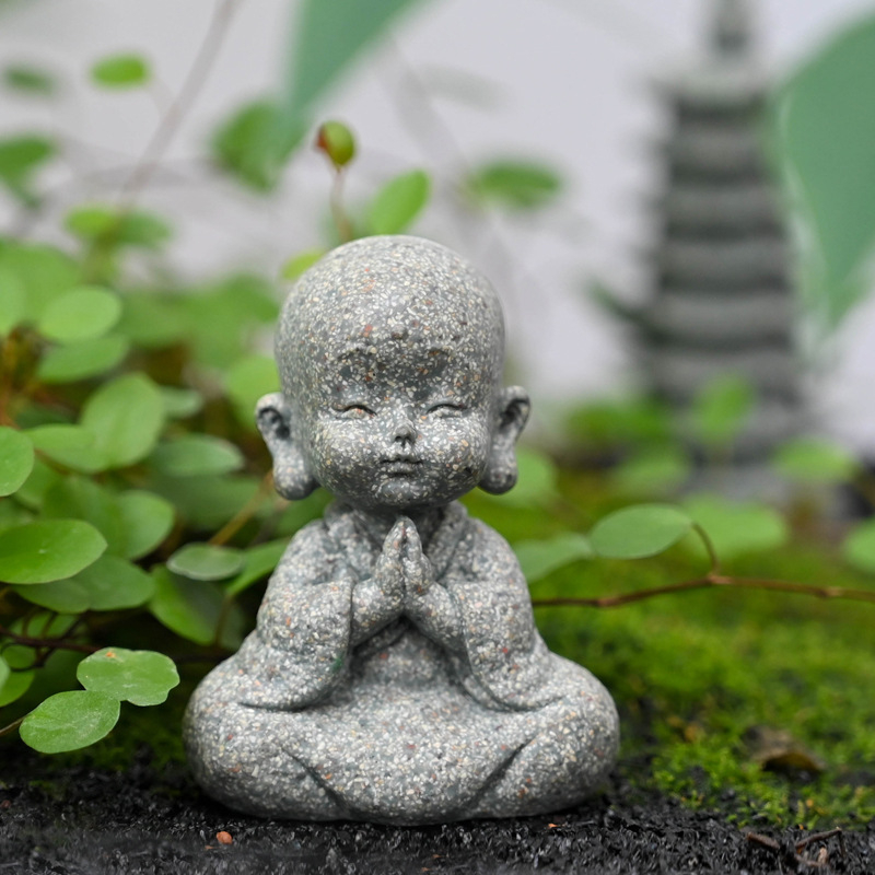 Kineskog stila mikro pejzažni kameni lanterna vrtna dekoracija, stijenoviti kraj s vodnim pogledom, bonsai i mali kameni paviljon (Materijal: smola; Stil: pastoralni; Kategorija: smolni rukotvorine)