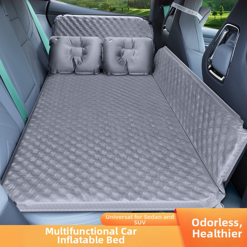 Automobiļa gaisa gultā priekš aizmugures sēdekļa — universāla piestāšana pie sedāna, materiāls: flocking, automātiska piepūšanās