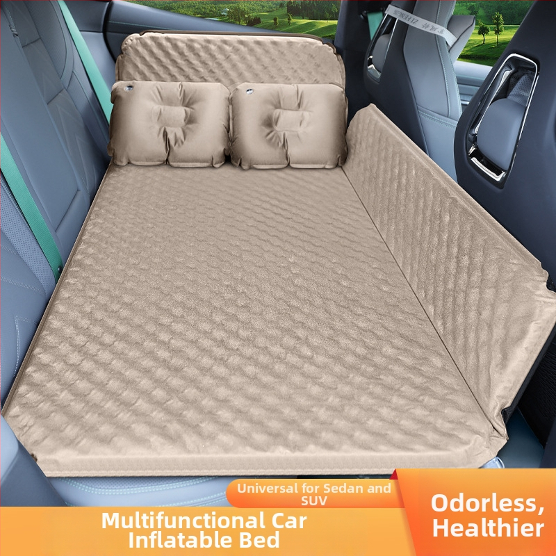 Automobiļa gaisa gultā priekš aizmugures sēdekļa — universāla piestāšana pie sedāna, materiāls: flocking, automātiska piepūšanās