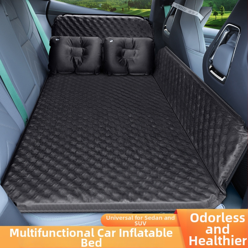 Automobiļa gaisa gultā priekš aizmugures sēdekļa — universāla piestāšana pie sedāna, materiāls: flocking, automātiska piepūšanās