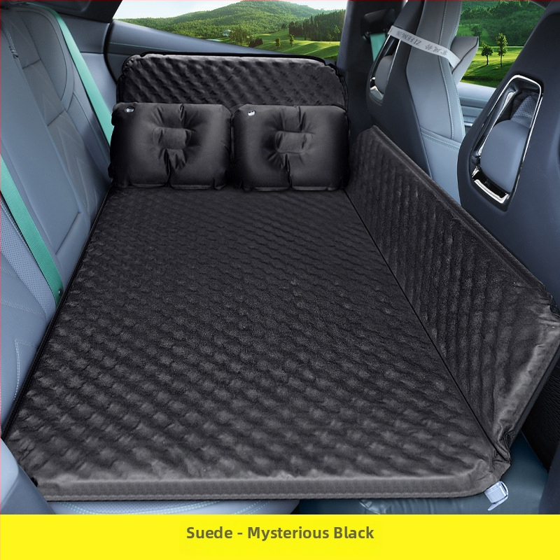 Automobiļa gaisa gultā priekš aizmugures sēdekļa — universāla piestāšana pie sedāna, materiāls: flocking, automātiska piepūšanās