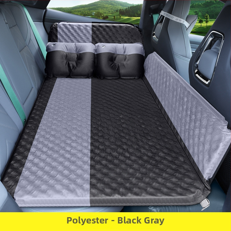 Automobiļa gaisa gultā priekš aizmugures sēdekļa — universāla piestāšana pie sedāna, materiāls: flocking, automātiska piepūšanās