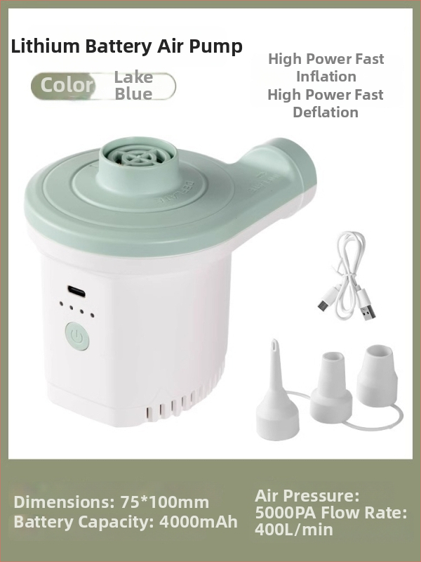 Prenosná nafukovacia pumpa pre nafukovacie predmety s napájaním z auta, 12V, 120W, prietok >70 L/min, kontinuálna prevádzka >20 min