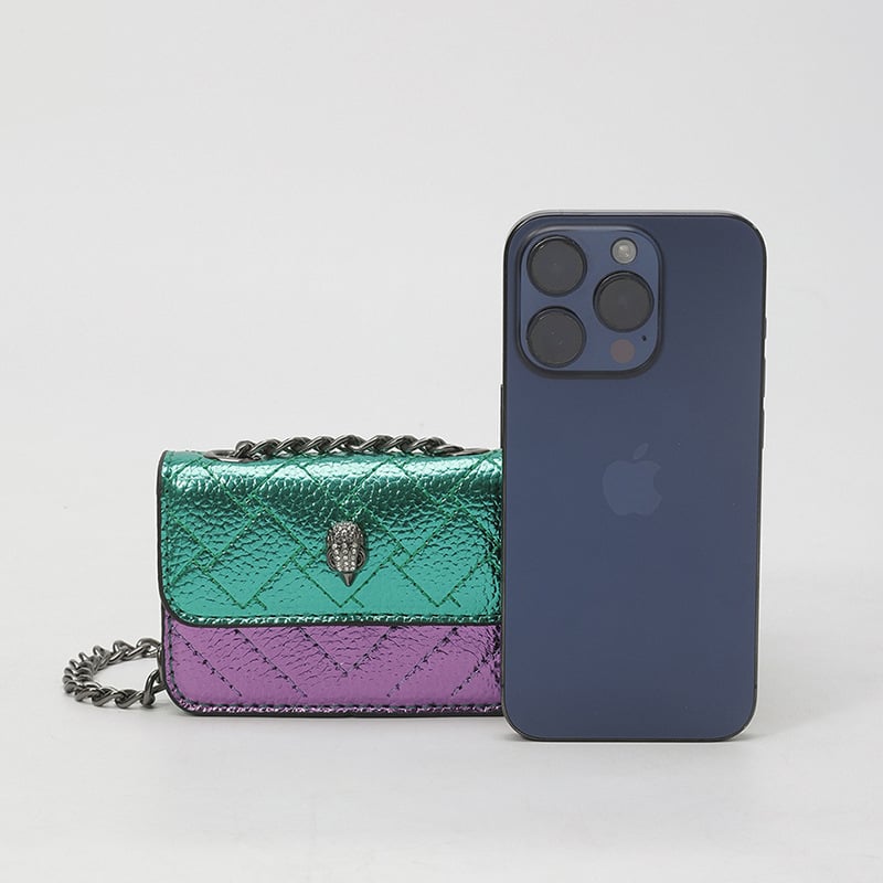 Női crossbody táska lánccal, mini négyszögletes, fedéllel, PU anyag, mágneses zár, belső syntetikus bőr, horizontális forma