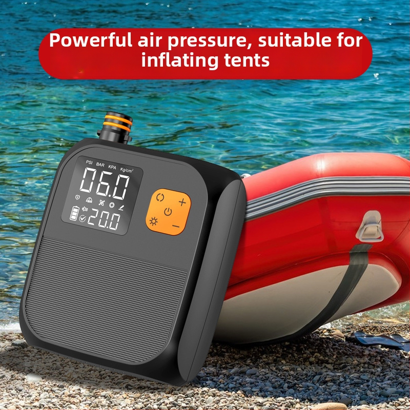 Φορητή Ασύρματη Αντλία Αέρα για Σκηνή, Αυτοκίνητο, SUP και Φουσκωτούς Κύκλους — Ψηφιακή Οθόνη, 80 W, 5 V, Ροή Αέρα 70 L/min, Τροφοδοσία AC/DC