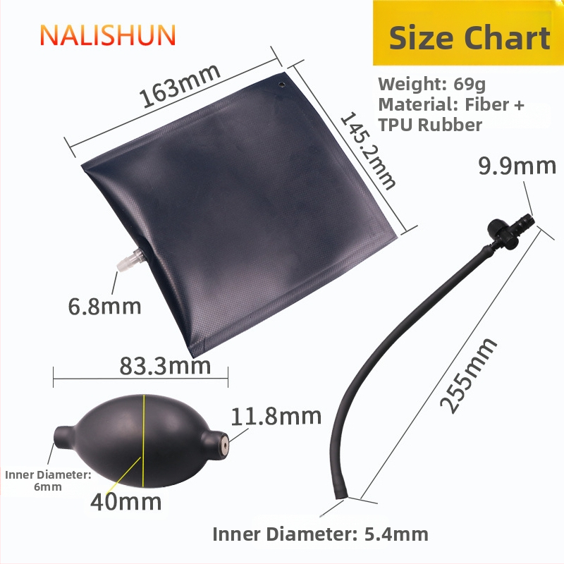 Airbag lokalizatorius durų ir langų montavimui, reguliuojamas, plastikinis, svoris 69 g