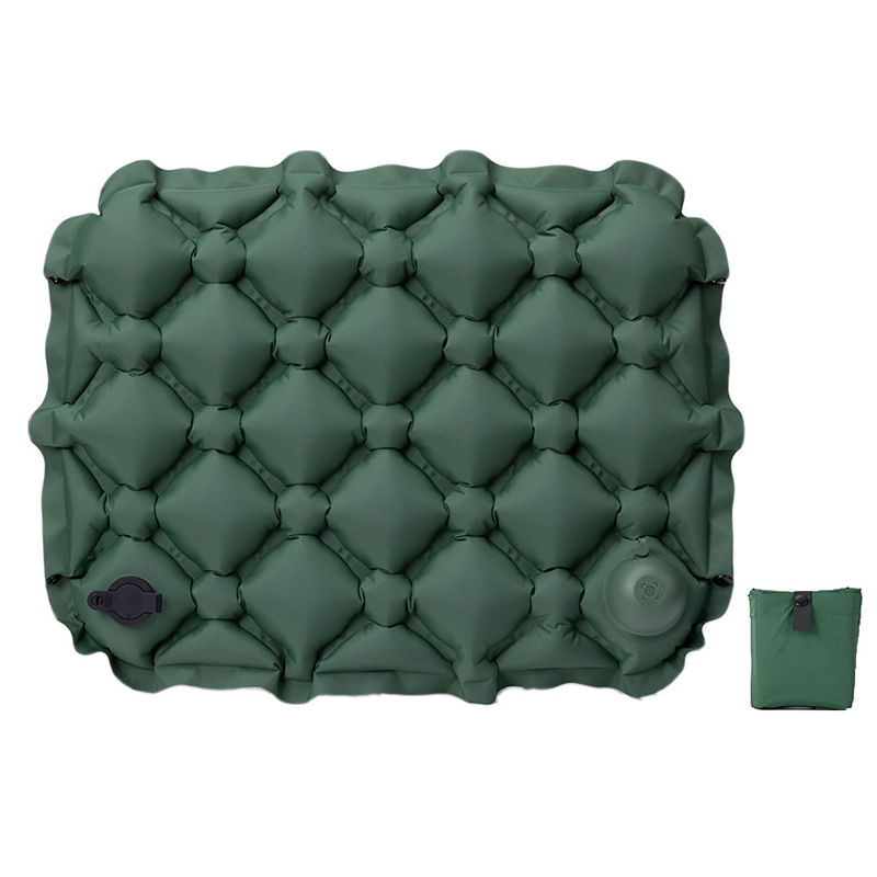 Izpūšams ārējs kempinga spilvens; ultra viegls; 5 cm biezums; 90 g svars; materiāls: 40d neilons TPU; pielāgojams