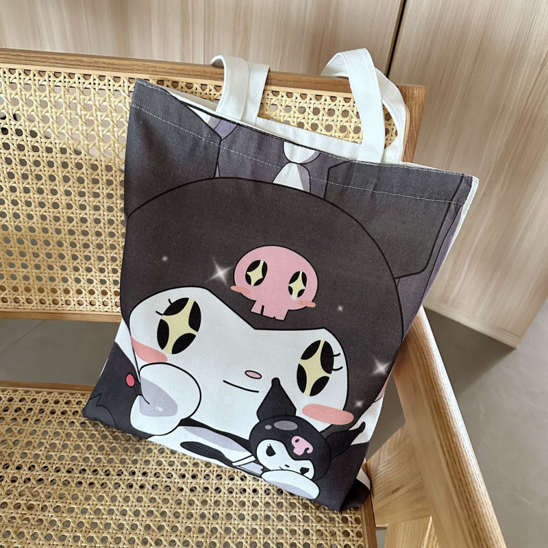Platnena torba za školu s anime uzorkom, ultra lagana, proširiva, lako se pohranjuje, za djevojčice