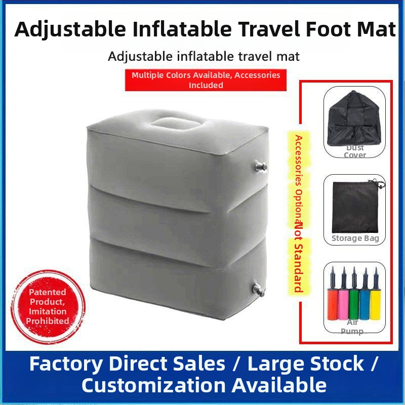 Piepūšams kāju balsts, flokēts PVC, 0,4 mm biezums, regulējams, modelis ZM403046-0202