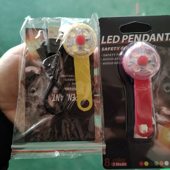 Nakts pastaigām suņa gaismas kakla kulons, USB uzlāde, ūdensizturīgs silikons