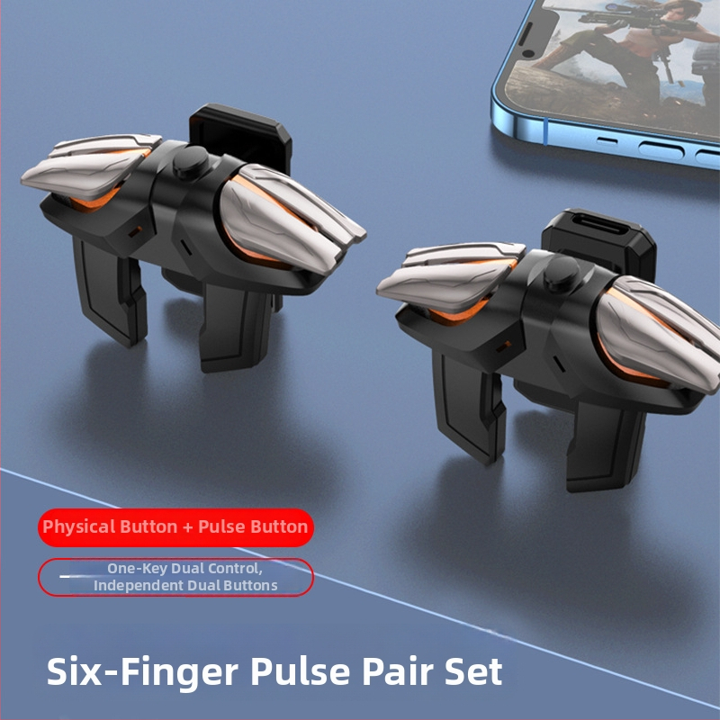 Magic Duck js-61 bezdrôtový herný ovládač so šestiprstovým impulzným auto-clickerom, USB-C rozhranie, ABS+ zinok zliatina, hmotnosť 0,1 kg