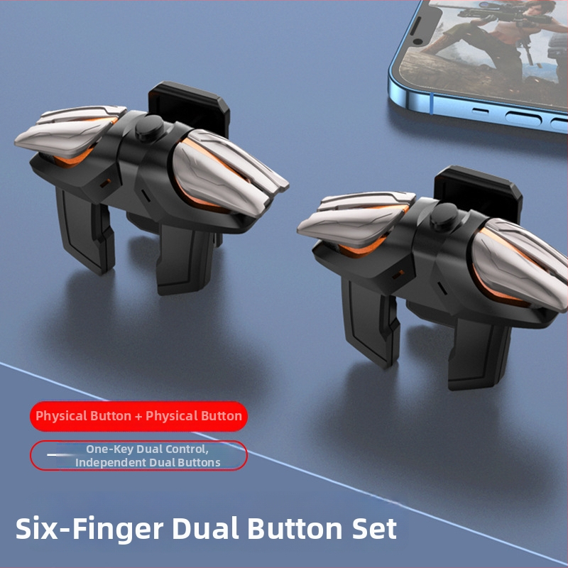 Magic Duck js-61 bezdrôtový herný ovládač so šestiprstovým impulzným auto-clickerom, USB-C rozhranie, ABS+ zinok zliatina, hmotnosť 0,1 kg